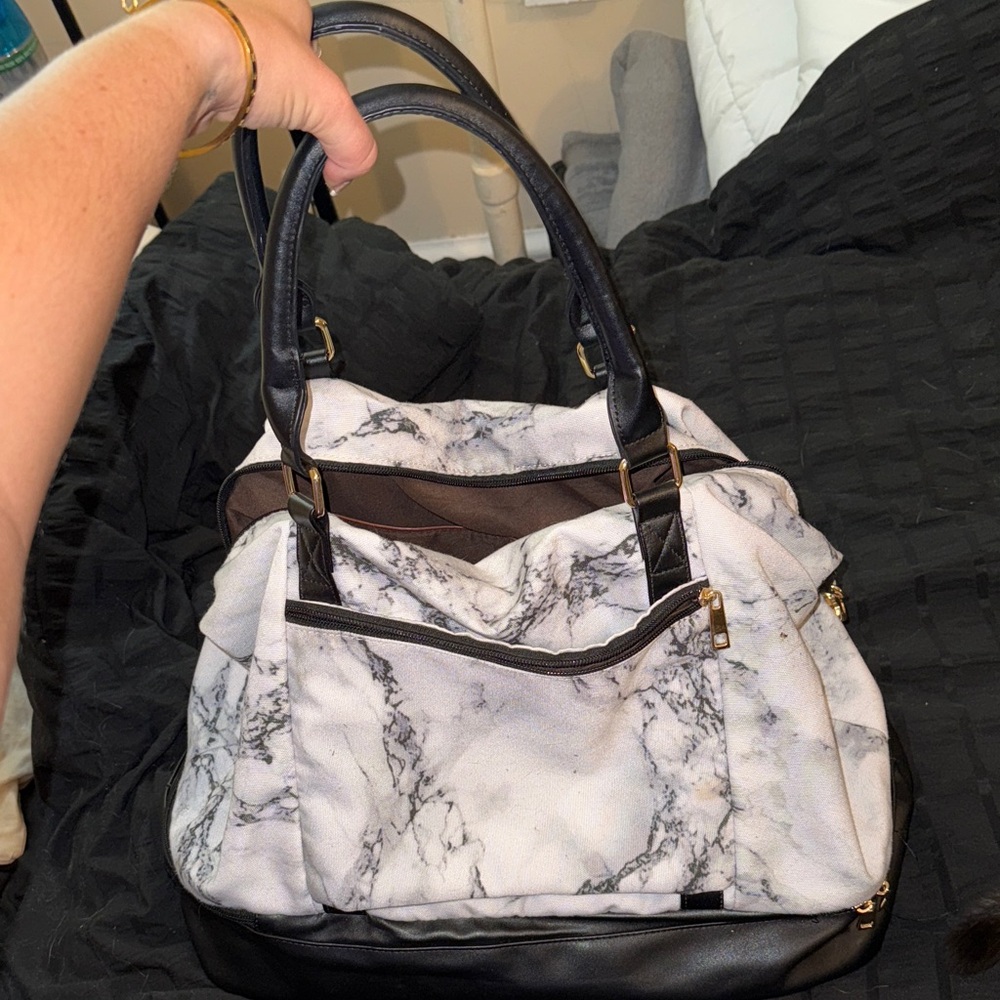 Marble Patterned Women's Weekender Bag